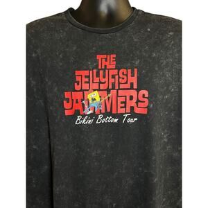 SpongeBob SquarePants The Jellyfish Jammers Band T Shirt L Front Back Image